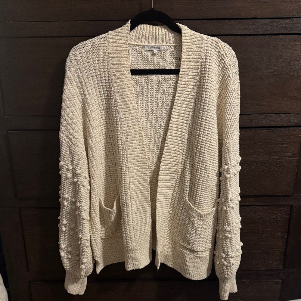 Madewell Cozy Cream Knit Cardigan